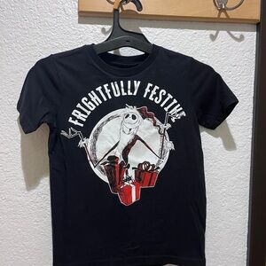 Kids Disney Black 'Frightfully Festive' Jack Skellington Graphic Tee